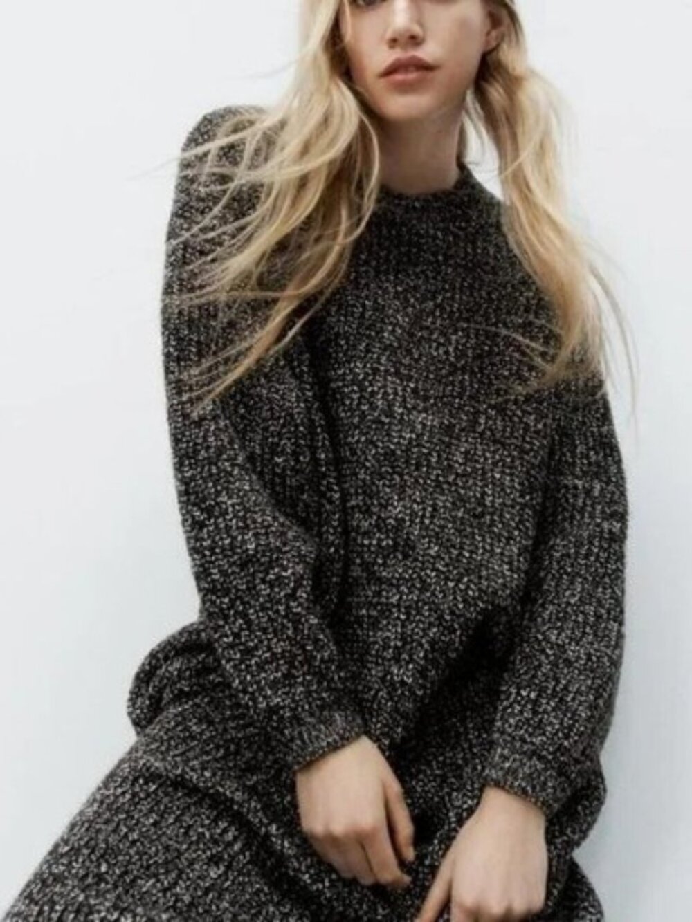 HELMUT LANG 100% cotton sweater dress knit